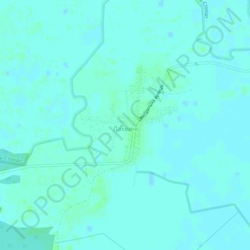 Топографічна карта Лахвичі, висота, рельєф