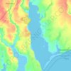 Топографічна карта Молочний лиман, висота, рельєф