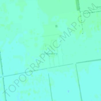 Топографічна карта Перемога, висота, рельєф